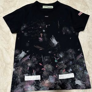 Off-white black painting Logo tee